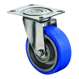 BS Roue pivotante H100.I24 Ø 100 mm 100 kg bleu TPR