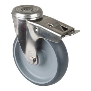 BS Roue pivotante H121.I43 Totalfixateur Ø 125 mm Acier inoxydable 100 kg