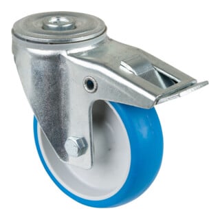 BS Roue pivotante L121.B36 avec frein total Ø 100 mm 125 kg acier zingué