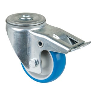 BS Roue pivotante L121.B36 avec frein total Ø 80 mm acier galvanisé 125 kg