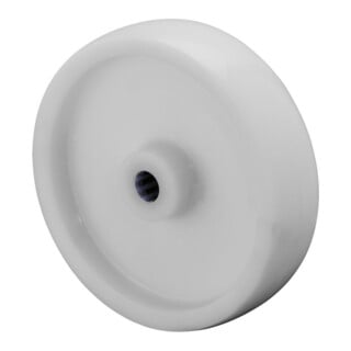 BS Roue plastique B14 200 mm blanc Axe Ø 20 mm 100 kg
