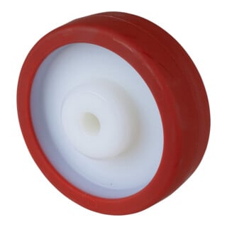 BS Roue plastique B27 Roue Ø 125 mm rouge 98 Shore A Axe Ø 15 mm 400 kg