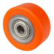 BS Roues Appar.-Roues, diamètre roue 80, C10 orange 95+/-3 Shore A axe, diamètre 15, 250kg