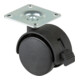 BS Roulette double en plastique F85 40 Position fixe Assiette + plaque-1