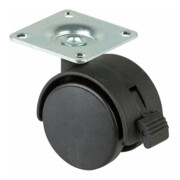BS Roulette double en plastique F85 40 Position fixe Assiette + plaque