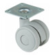 BS Roulette double en plastique, plateau, gris-1