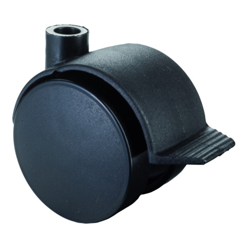 BS Roulettes Roue double F87 avec frein Ø 50mm plastique