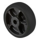 BS Roulettes roue en caoutchouc thermoplastique 100 mm noire, synthétique, RL-1
