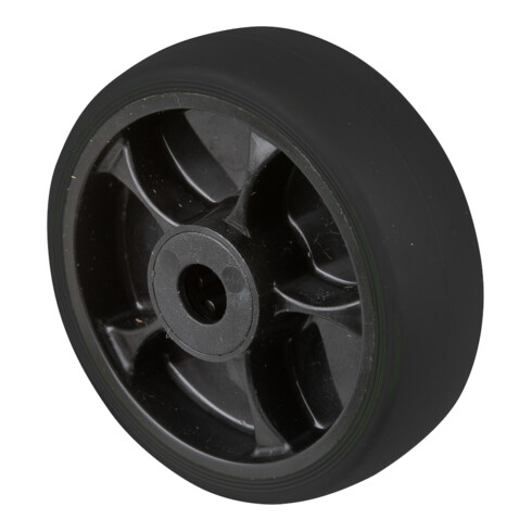 BS Roulettes roue en caoutchouc thermoplastique 100 mm noire, synthétique, RL