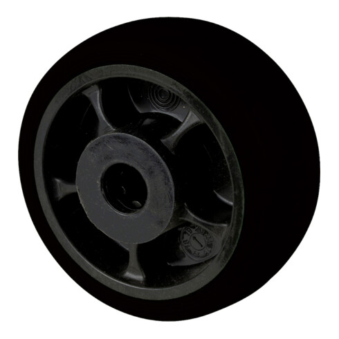 BS Roulettes roue en caoutchouc thermoplastique 80mm noir, plastique, RL