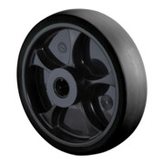 BS Roulettes roue en caoutchouc thermoplastique 80mm noir, plastique, RL