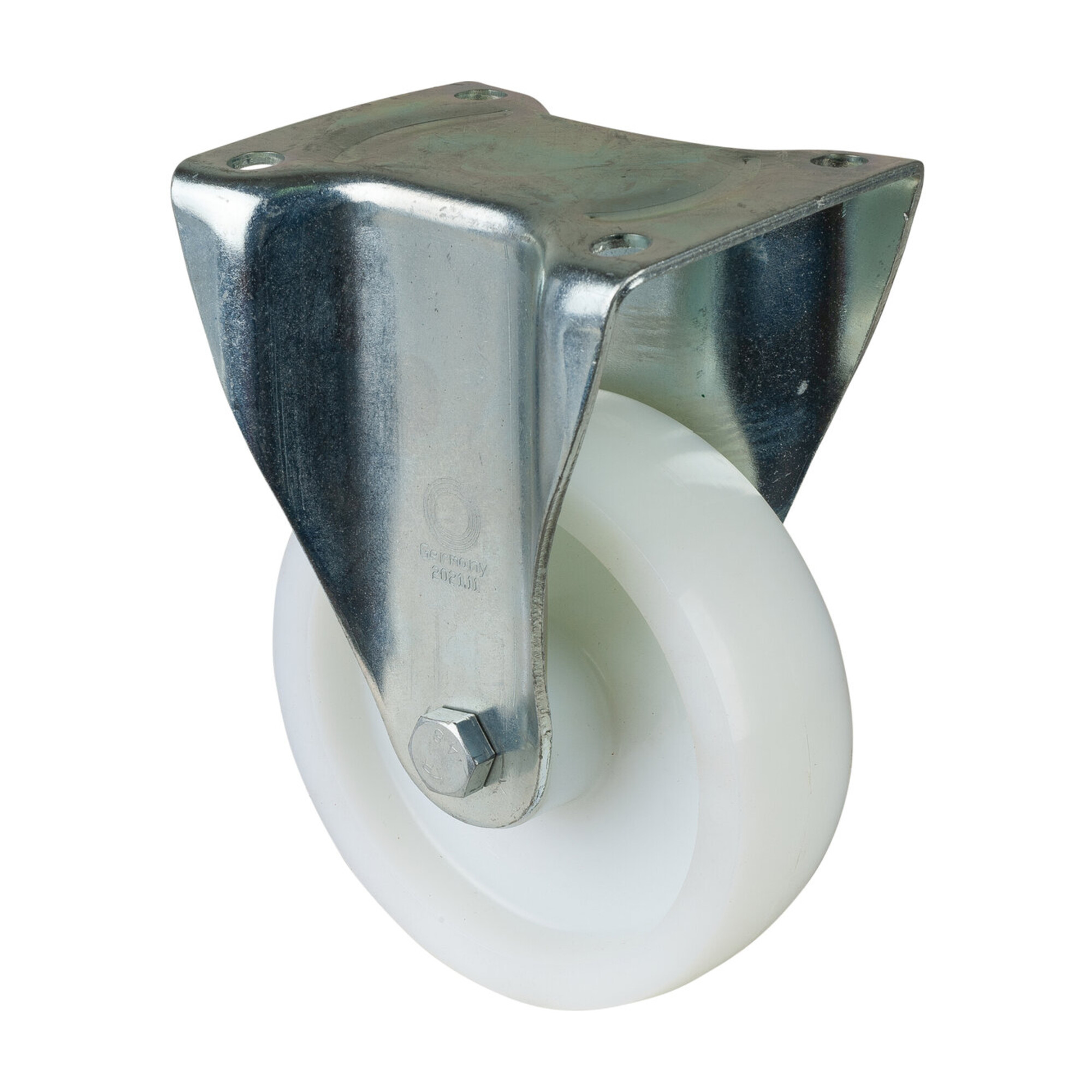 BS Schwerlast-Bockrolle D.150mm Trgf. 600kg Ku.Platte L138xB110mm ; BS Rollen