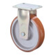 BS Schwerlast-Bockrolle D.250mm Trgf. 2200kg Guß-Polyurethan Platte L255xB200mm-1