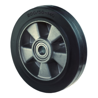 BS wielen Rubber wiel B80.200 Wieldiameter 200 mm