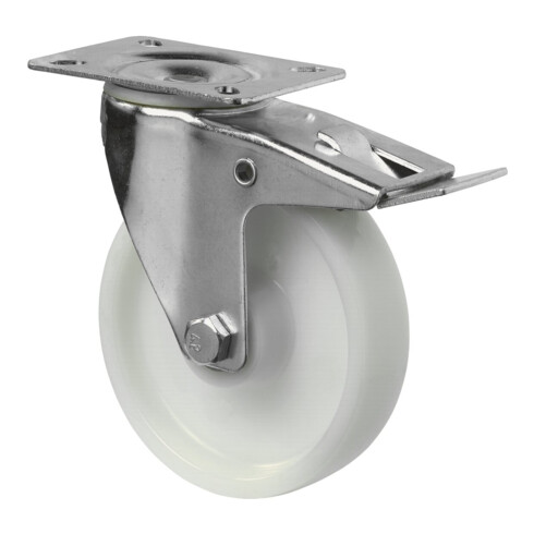 BS wielen Transportwiel L420.B10.125 Zwenkwiel met totale rem, wieldiameter 125 mm,