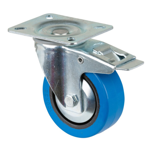BS wielen Transportwiel L520.B61.101 Zwenkwiel met totale rem, wieldiameter 100 mm,
