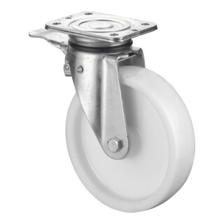 BS Zware zwenkwiel met rem, kogellager, polyamide
