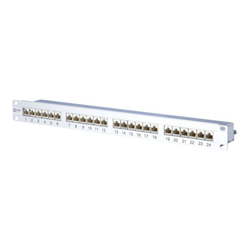 BTR NETCOM 24-Port Panel E-DAT C6A 1HE Alu TN EDATC6A-MP24