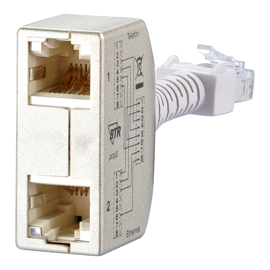BTR NETCOM Adaptateur de partage de câble Ethernet/ISDN 130548-02-E