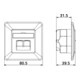 BTR NETCOM Anschlussdose C6A UP 2xRJ45,UP,rws TN EDATC6A-2UP-rws