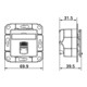 BTR NETCOM Anschlussdose C6A UP0 1xRJ45,UP0 TN EDATC6A-1UP0-3