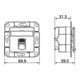 BTR NETCOM Anschlussdose C6A Upk 1xRJ45,Upk,rws TN EDATC6A-1UPk-rws