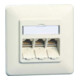 BTR NETCOM Anschlussdose C6Amodul UP 3Port 180 UP,rws TN C6Amod-3UP-180rw
