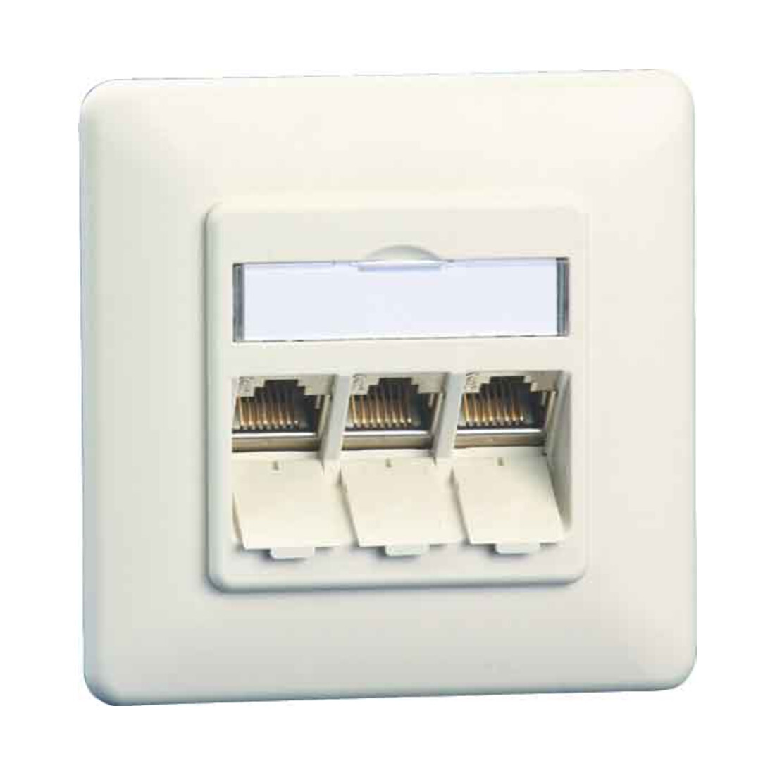 BTR NETCOM Anschlussdose C6Amodul UP 3Port 180 UP,rws TN C6Amod-3UP-180rw