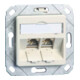 BTR NETCOM Anschlussdose C6Amodul Upk 2Port 180 Upk,rws TN C6Amod-2UPk-180rw