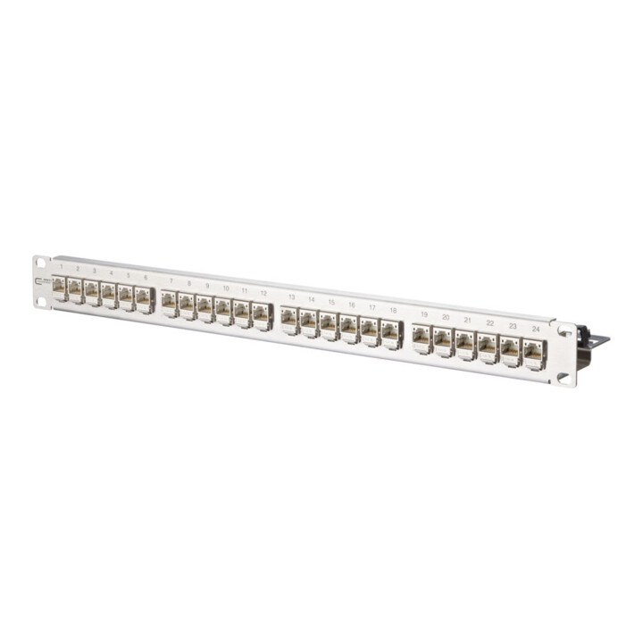 BTR NETCOM Baie de brassage C6A module 24 ports 1U acier inoxydable équipé TN C6Amod-MP24-Edst