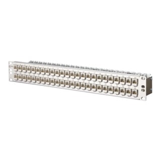 BTR NETCOM Baie de brassage C6A module 48 ports 1,5U acier inoxydable équipé TN C6Amod-MP48-Edst