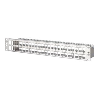 BTR NETCOM Baie de brassage modulaire 48 ports 1,5U acier inoxydable vide TN MPP48-Edst-leer
