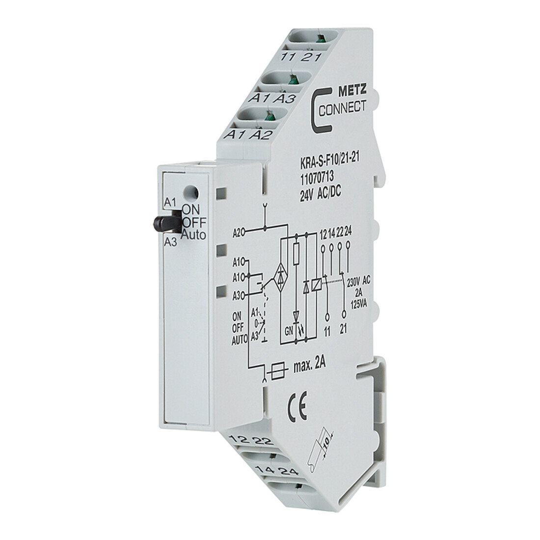 BTR NETCOM Bloc de connexion 24AC/DC KRA-S-F10/21-21 2W