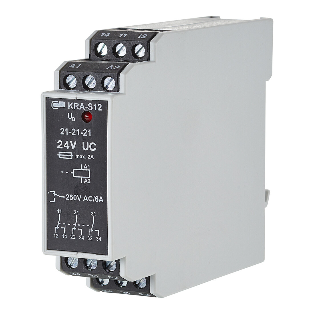 BTR NETCOM Bloc de connexion 24V AC/DC 3W KRA-S12/21-21-21 24