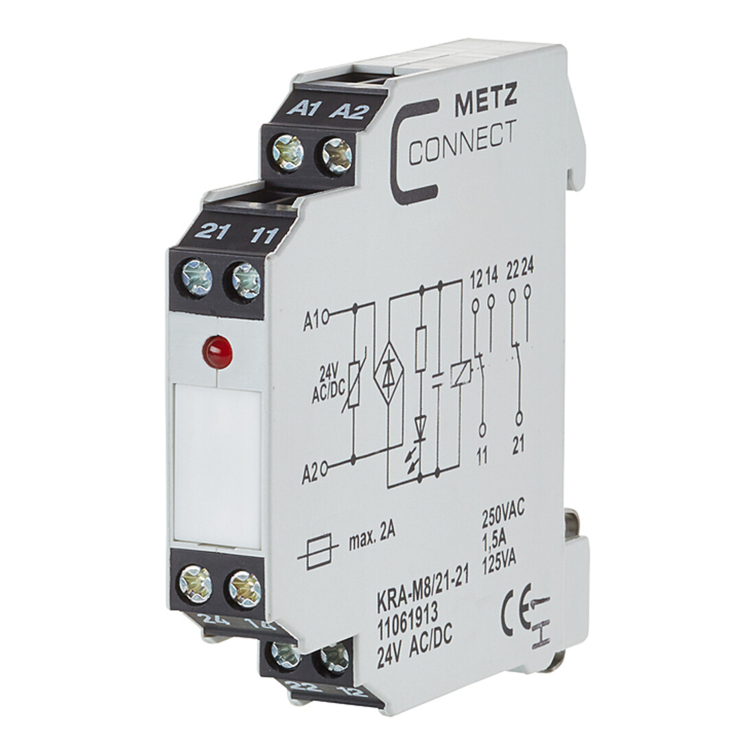 BTR NETCOM Bloc de connexion 2W KRA-M8/21-21 24AC/DC