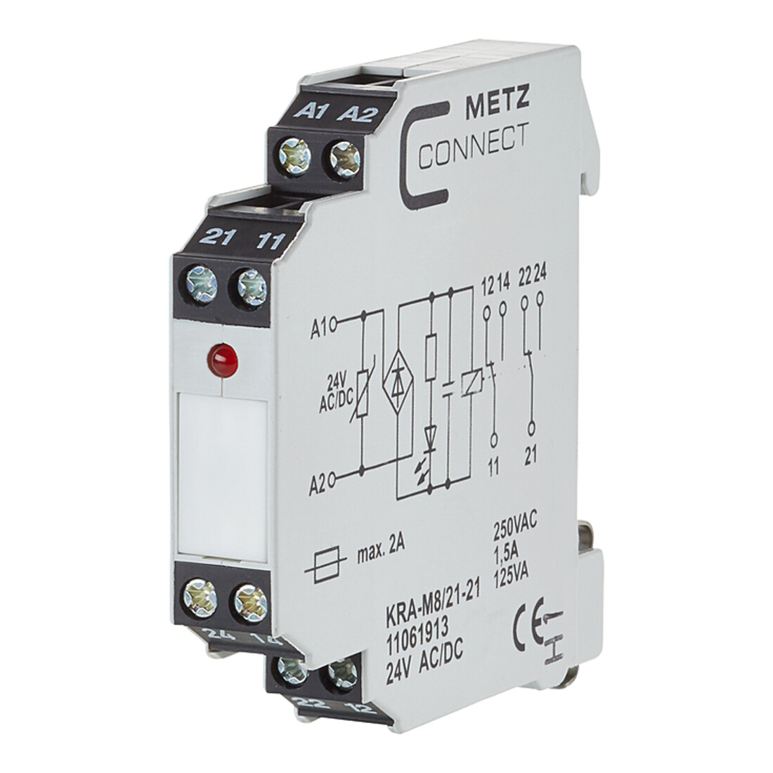 BTR NETCOM Bloc de connexion 2W KRA-M8/21-21 24AC/DC