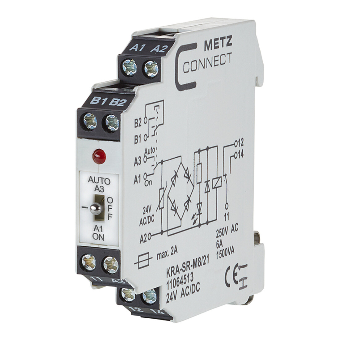 BTR NETCOM Bloc de jonction KRA-SR-M8/21 24VACDC