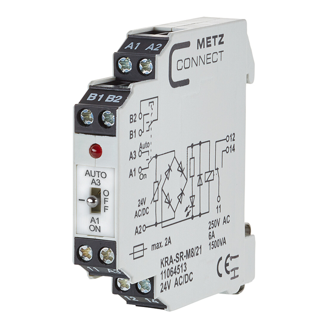 BTR NETCOM Bloc de jonction KRA-SR-M8/21 24VACDC