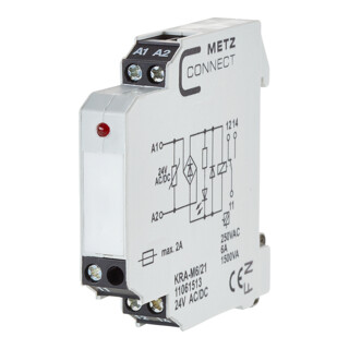 BTR NETCOM Bloc de raccordement 1W KRA-M6/21 24AC/DC