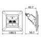 BTR NETCOM Boîte de connexion C6A module encastré 2 ports 180°, blanc TN C6Amod-2UP-180rw