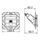 BTR NETCOM Boîte de connexion C6A module Upk 1 port 180 Upk, rws TN C6Amod-1UPk-180rw
