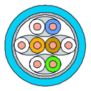 BTR NETCOM Câble de données Cat.7 bleu 4P S/FTP AWG23 GC1000-4P-Eca-T1000-4