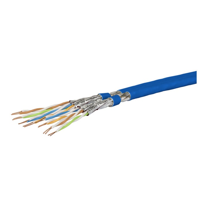 BTR NETCOM Câble de données Cat.7 bleu 8P S/FTP AWG23 GC1000-8P-Eca-T500