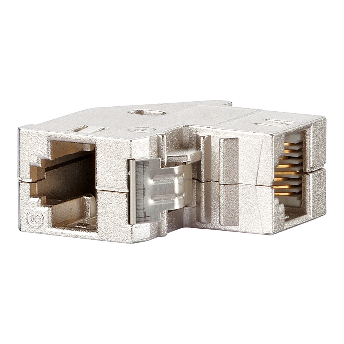 BTR NETCOM Coupleur RJ45 Cat.6 à encliqueter, 90° 1309A1-I