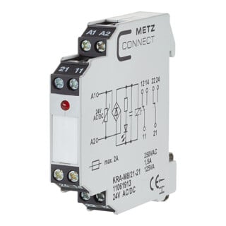 BTR NETCOM Koppelbaustein 2W KRA-M8/21-21 24AC/DC