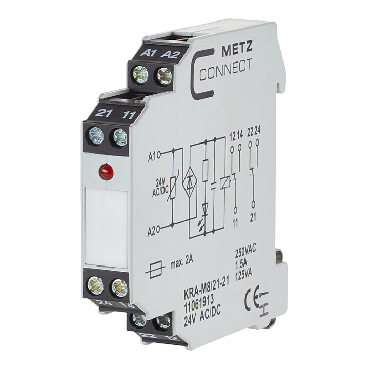 BTR NETCOM Koppelbaustein 2W KRA-M8/21-21 24AC/DC