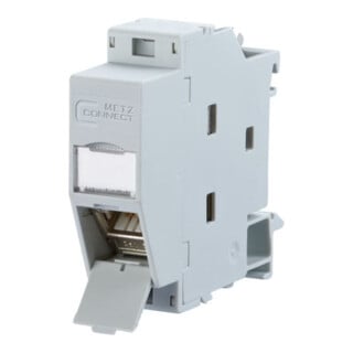 BTR NETCOM Module rail DIN, Cat.6A 1xRJ45, incl. module TN C6Amod-REG-180