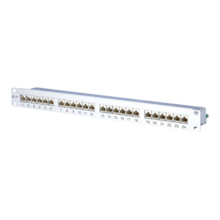BTR NETCOM Panneau 24 ports E-DAT C6A 1U Alu TN EDATC6A-MP24