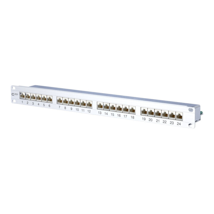 BTR NETCOM Panneau 24 ports E-DAT C6A 1U Alu TN EDATC6A-MP24