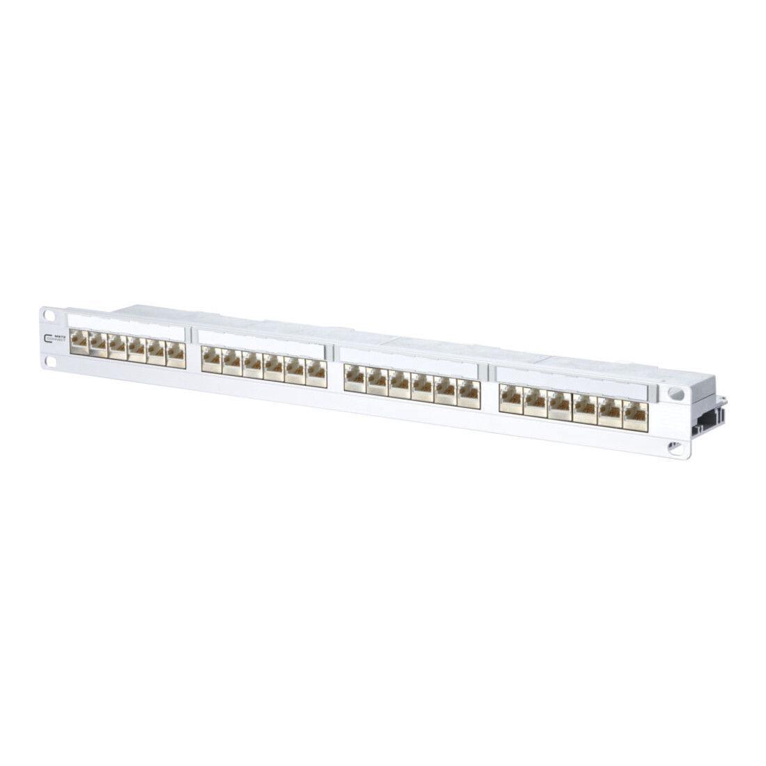 BTR NETCOM Panneau modulaire E-DAT C6A 24 ports 1U Alu TN EDATC6A-MP24-mod